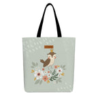The Purple Tree Eco-Friendly Canvas Tote Bag, Sustainable, Reusable Shopping, Beach, Travel or Everyday Tote, Wide Tote Bag, Bloom