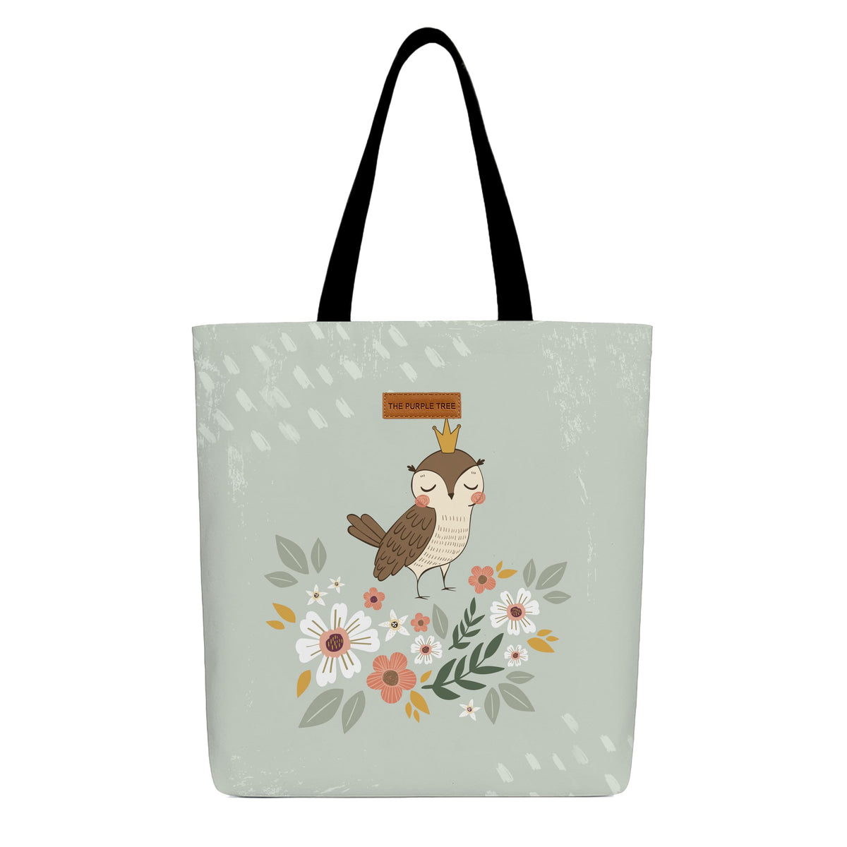 The Purple Tree Eco-Friendly Canvas Tote Bag, Sustainable, Reusable Shopping, Beach, Travel or Everyday Tote, Wide Tote Bag, Bloom