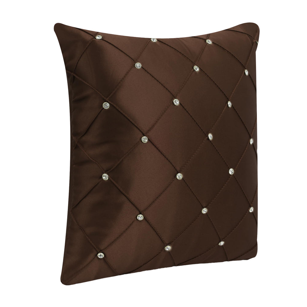 JDX Attractive Cushion Cover Set for Living Room and Sofa, 8047_Brown