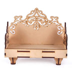 AIRIZ pranali Enterprise CRAFTSFY Wooden Singhasan Temple for God, Laddu Gopal Sinhasan for Pooja Mandir, Singhasan for Diwali, Durga Pooja, Navratri, Ganesh Chaturthi (Cream C)