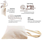 adhyah Reniccaa Extra Large Utility Tote, Foldable Reusable Tote Bags 100% Organic Cotton Grocery,eco-Friendly,Multi-Purpose Bag Sturdy Canvas Bag with 15kgs Capacity Travel Caarry bag. (Pack Of 4)