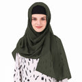 MyBatua Long Hijab in Breathable Soft Georgette large Head Wrap, Wholesale Price, 1pc Scarf HJ-020 (100x225 cm, Henna)
