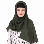 MyBatua Long Hijab in Breathable Soft Georgette large Head Wrap, Wholesale Price, 1pc Scarf HJ-020 (100x225 cm, Henna)
