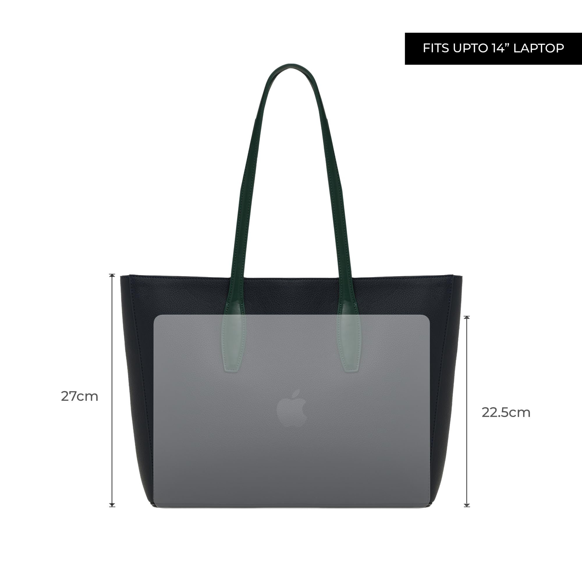 Miraggio Lenora 14 Inch Laptop Tote Bag For Women Office Use | Office Tote Bag With Padded Laptop Sleeve And Zipper Closure | Stylish Totes