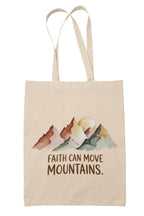 Kalaa Lifestyle Canvas Tote Bag for Women | Premium Cotton Shopping Bag | Eco-Friendly Shoulder Tote for Office, College, Travel & Daily Use and Gifting (Faith Can Move Mountains)