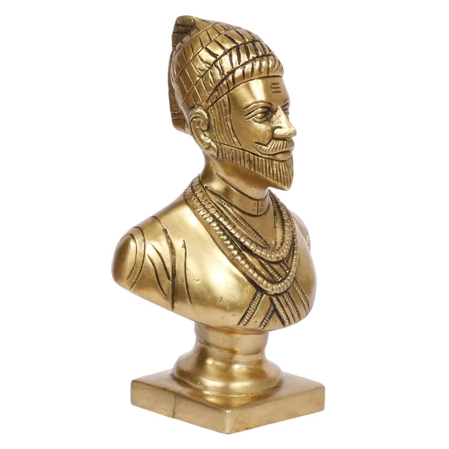 ARTVARKO™ Brass Elegant Chatrapati Shivaji Maharaj Idol The Legend of Maharashtra Statue Murti Statue for Home Office Décor Gift Item 6 Inch.