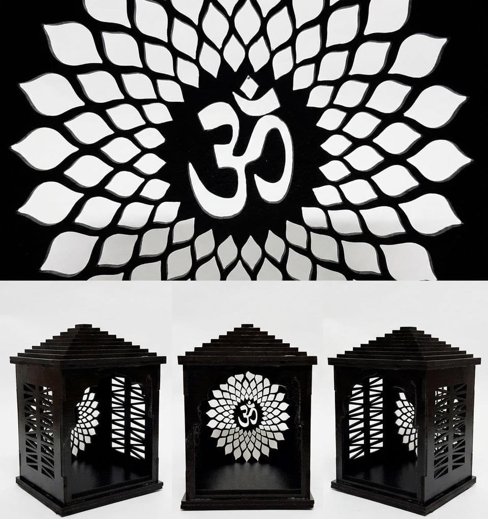 ATTRACTIVE CRAFT STORE MDF Temple for CAR Dashboard and Home Decor (Black)