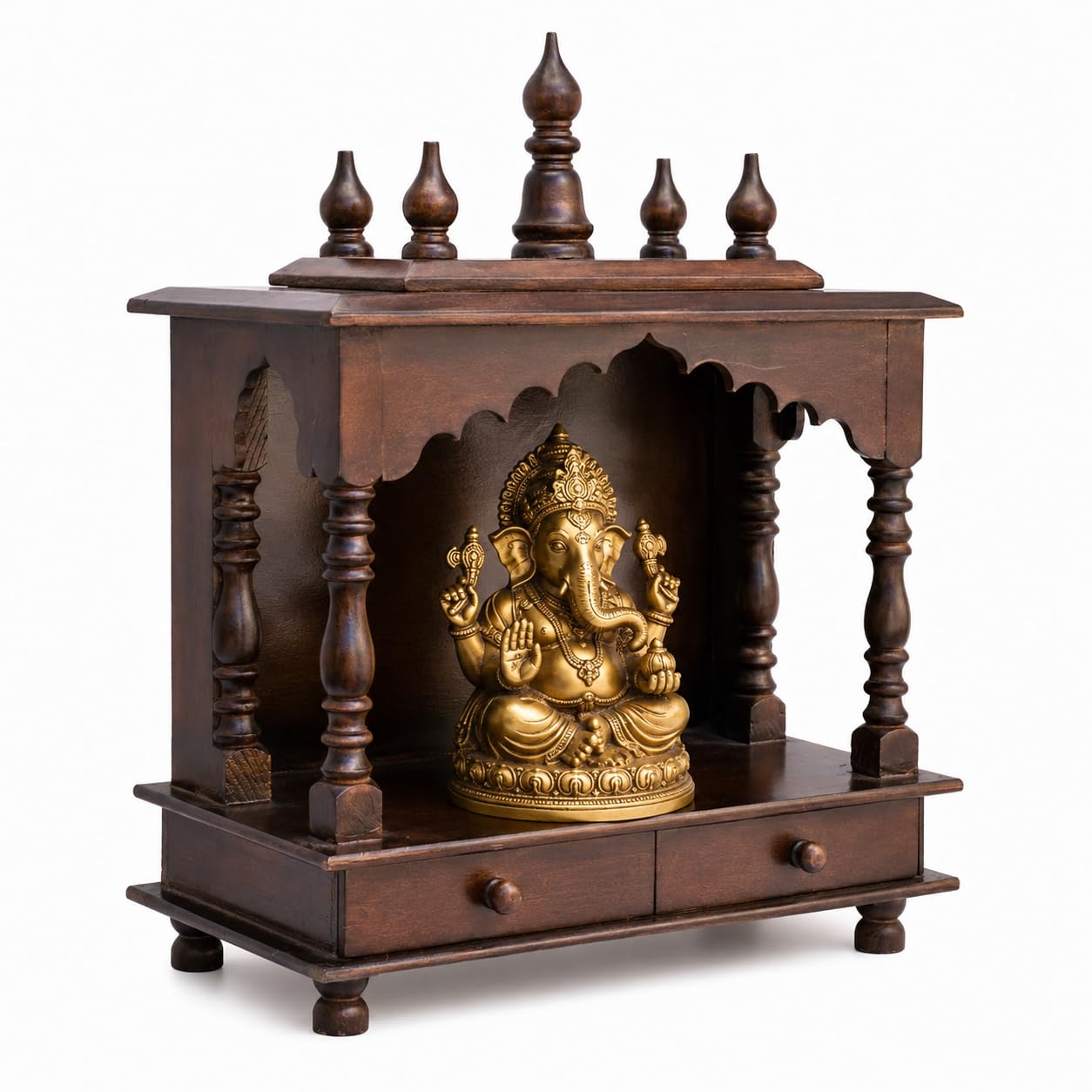 Kamdhenu art and craft Wooden Temple/Home Temple/Pooja Mandir/Pooja Mandap/Temple