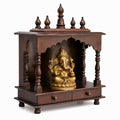 Kamdhenu Art and Craft Wooden Temple/Home Temple/Pooja Mandir/Pooja Mandap/Temple for Home (4P)