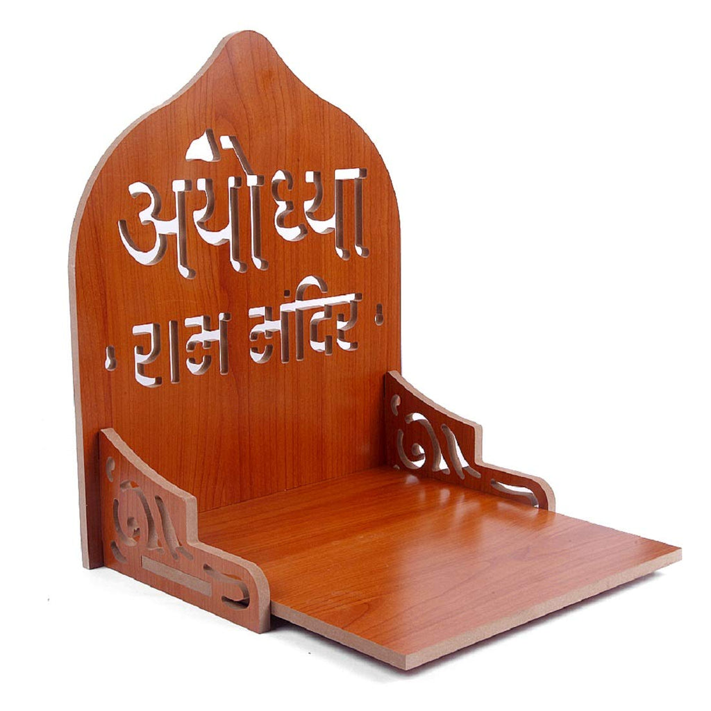 VJ SONS Wooden Temple Plywood Mandir Singhasan,Baal Gopal,Pooja Room Home Decore Office Or Home Temple (Red 1)