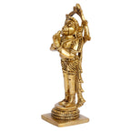 ARTVARKO Brass Hanuman Standing Idol Murti Statue Idol God Bajrangbali Bhagwan Sankat Mochan for Entrance Temple Mandir Pooja Puja 5.5 Inch