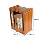 YIXT Premium MDF Wooden Temple Mandir for Home with Matte Finish, Storage Cabinet & Light for Pooja and Home Decoration