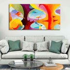 VIBECRAFTS Canvas Paintings for Living Room Drawing Room Abstract Bird Flying Canvas Wall Painting for Home|Office|Gift(PTVCH_2374)