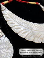Mother of Pearl Shell Jewelerty | MOP necklace |Trendy MOP Shells Choker and Earring Set | SEA SHELL NECKLACE | Seashell jewelry| sea shell earring | gift for valentine,birthday| pack of 2 | handmade (DESIGN D1)
