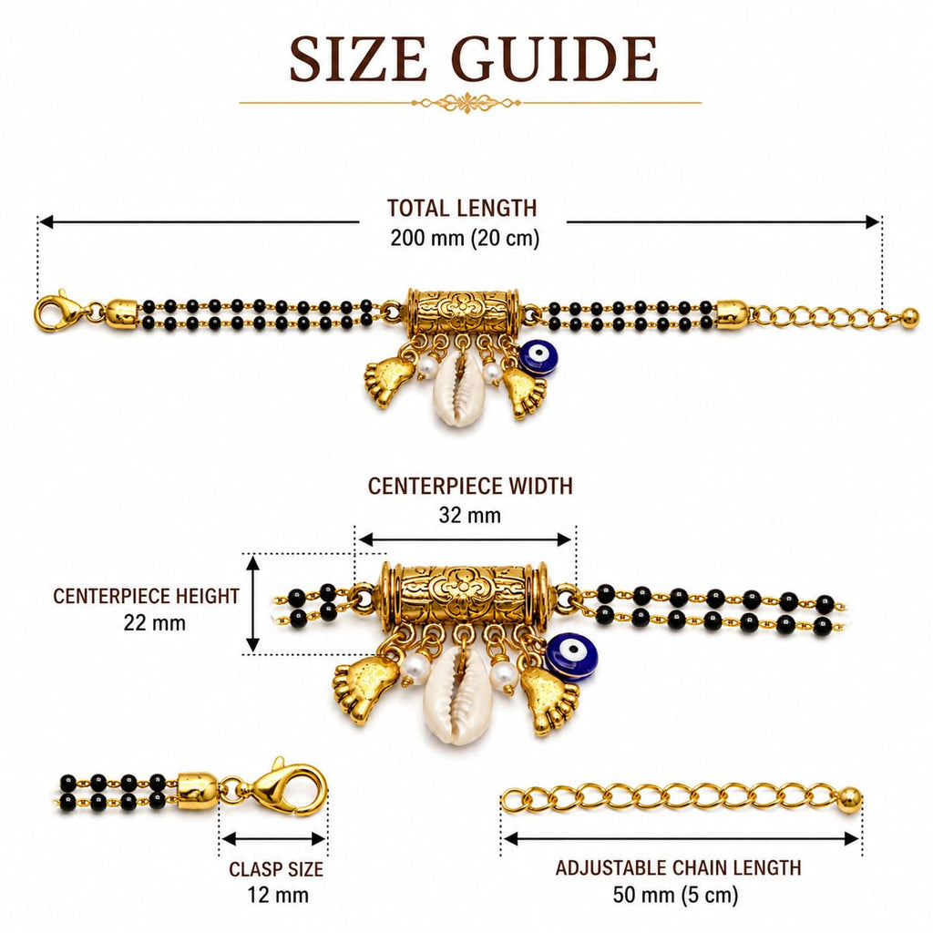 Panchmasi Rakhi Pregnancy Protection Bracelet with Evil Eye & Cowrie Shell