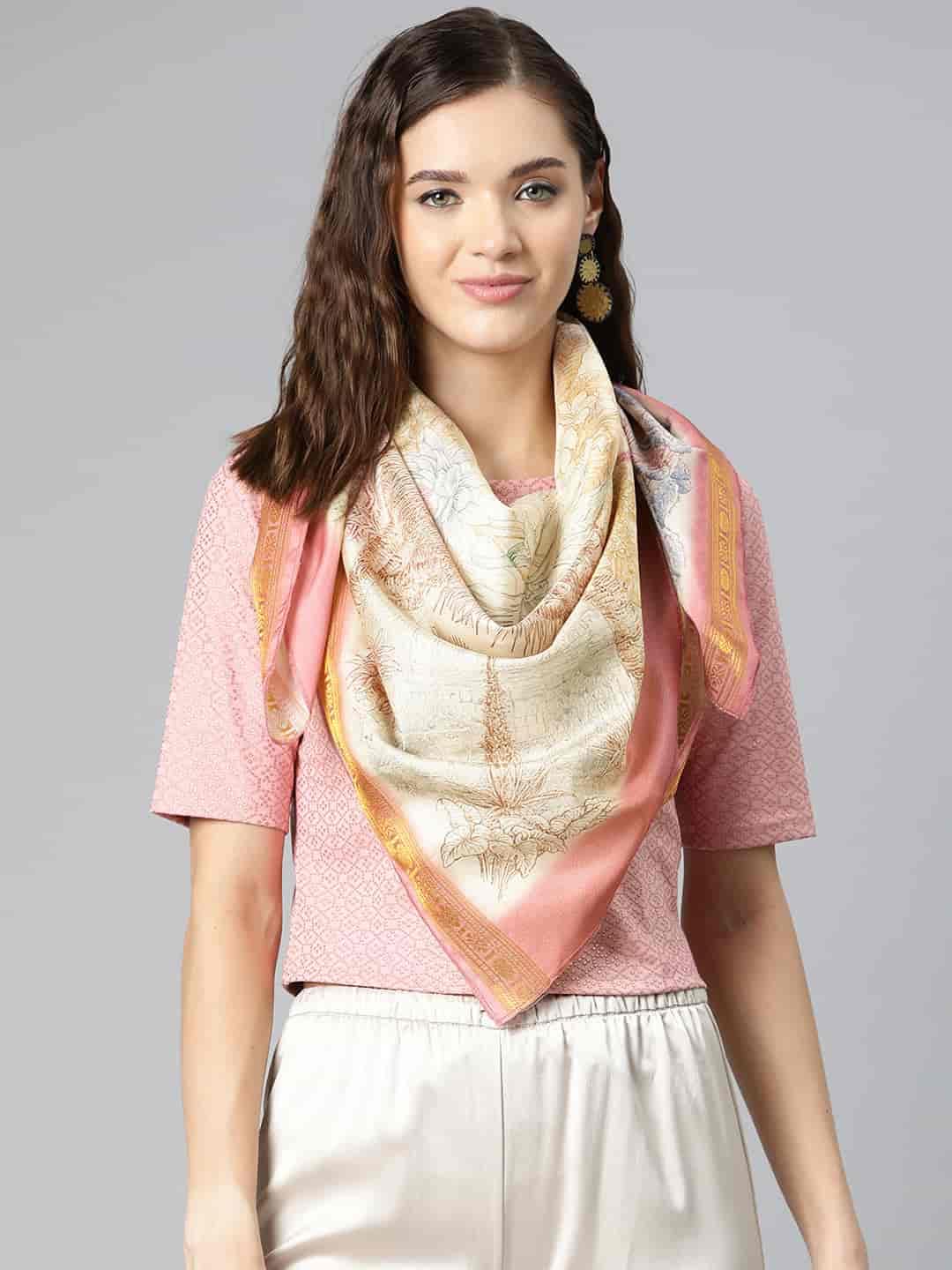 SILK LAND Women's Digital Printed Scarfs