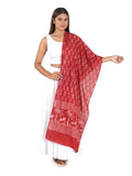 Gutthi Women's Printed Cotton Stoles | Scarf Lightweight & Comfortable for All Seasons, Size (100X180 CM) (Red)