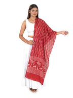 Gutthi Women's Printed Cotton Stoles | Scarf Lightweight & Comfortable for All Seasons, Size (100X180 CM) (Red)