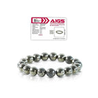 Natural Pyrite Bracelet for Men & Women, Certified Pyrite Crystal Bead Bracelet 8mm-10 mm, Money Magnet, Wealth & Abundance Stone, Protection, Success, Chakra Healing Energy By Acharya Lavbhushan Ji