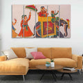VIBECRAFTS Traditional Indian Miniature Art Wall Painting Set of Five For Home|Office|Living Room|Gift (PTVC5Pcs4_8617)