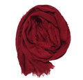 IBA ISBA COLLECTIONS Women's Crinkle Cotton Scarf, Stoles, Hijab (80 x 190 Cms) (Maroon)