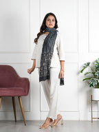 RAI SAHAB Printed Cotton Scarf for Women, Lightweight Soft Scarves Stoles for Summer & Winter(ST-95BLK10)