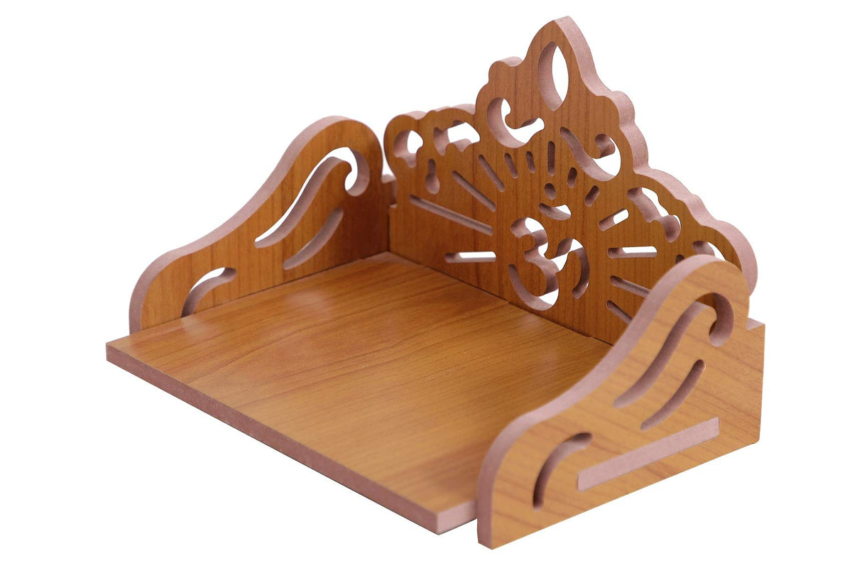 MS ENTERPRISE Wooden Singhasan Temple for God, Laddu Gopal Sinhasan for Pooja Mandir, Singhasan for Diwali, Durga Pooja, Navratri, Ganesh Chaturthi - Multicolor (5.5 * 6 * 8 Inch) (RED A)