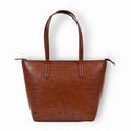 The Gusto Colossal - Premium Vegan Leather Tote Bag for Women, Big Size, Tan | Stylish Handbag for women with Zip Closure | Fit for Office Bag, College, Travel Use | Handcrafted in India