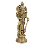 ARTVARKO Astadhatu (8 Metals) Made Shri Nararayn Standing Idol/Brass Made Narayan Stand Idol/Maha Vishnu Bhagwan Brass Idol 13 Inches