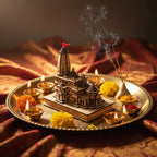 eXme Ram Mandir Ayodhya 3D Model | Ram Janmabhoomi Temple, Handcrafted Wooden | Perfect for Home Decor, Spiritual Altars, Religious Gifts, Car Dashboard Traditional Indian Ayodhya Mandir