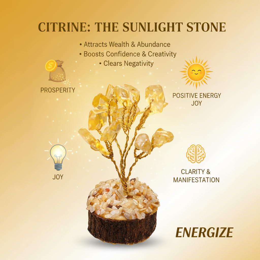 Arihant Gems & Jewels® Citrine Crystal Tree