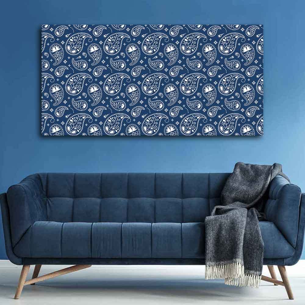 VIBECRAFTS Canvas Paintings for Living Room Drawing Room Decorative Paisley Canvas Wall Painting Fitted With Wooden Frame for Home | Office | Gift (PTVCH_2416N)
