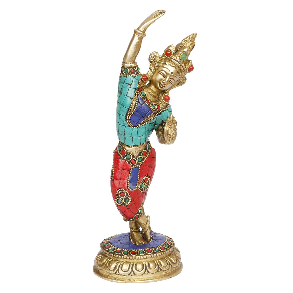 ARTVARKO Tibetan Buddhist Maya Devi Mother of Shakyamuni Buddha Brass Statue Showpiece for Home Décor Gift Vastu Fengshui 8.5 Inch