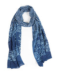 RAI SAHAB Women's Cotton Hand Block Printed Casual Stoles/Scarf(ST-78BLUE10)