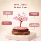 Astrotalk Rose Quartz Dome Crystal Tree | Nurture Bonds & Inner Peace | Feng Shui Items for Good Luck | Housewarming Gifts | Aesthetic Home Decor Items | Valentine Gift for Girlfriend