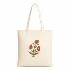 Neelkanth Imprint Eco-Friendly Hand Block Printed Floral Cotton Canvas Tote Bag, Reusable Shopping & Daily Use Shoulder Handbag