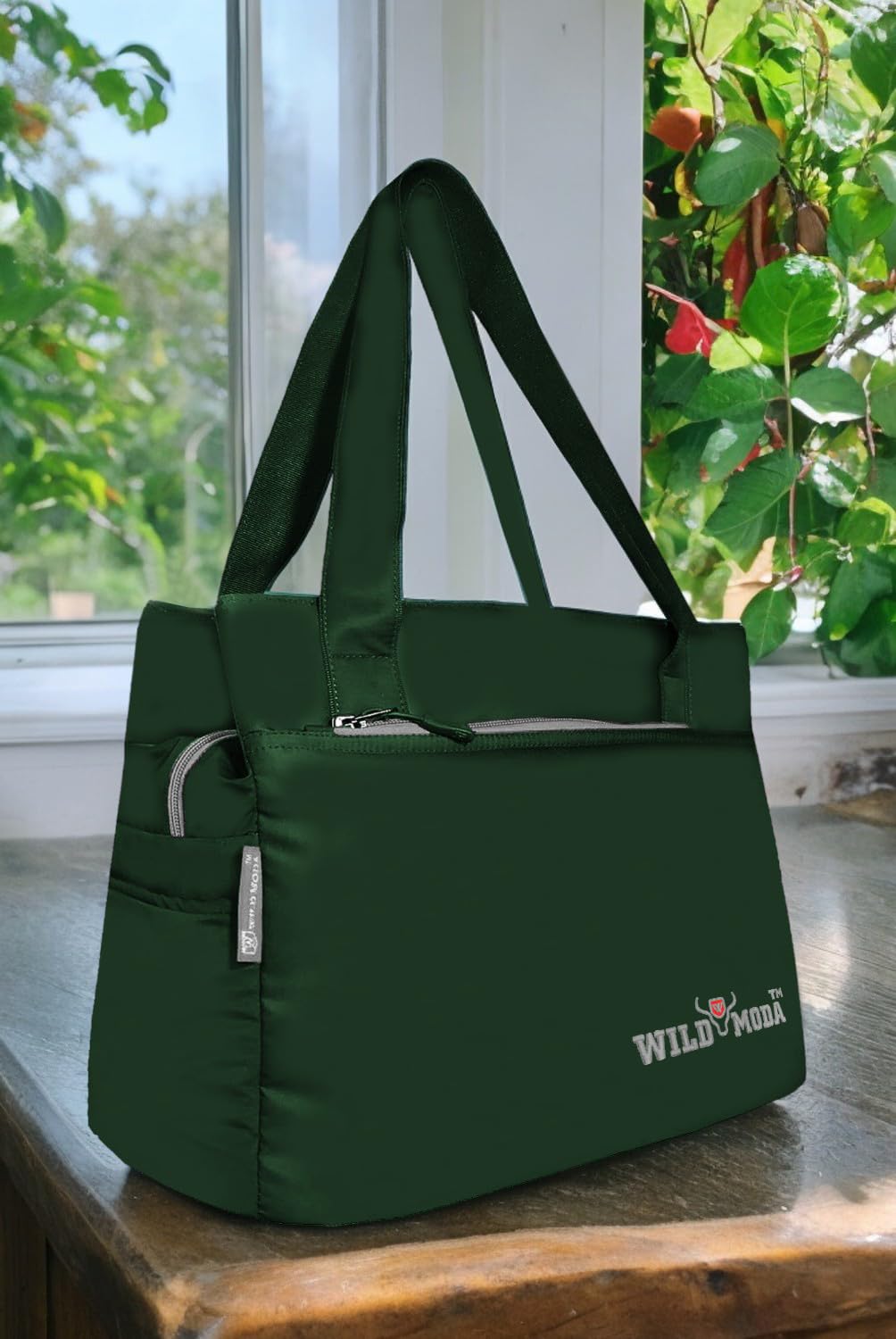 WILD MODA Women Womania Shoulder And Tote Bag For Ladies (Green)
