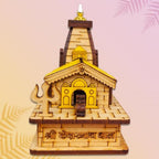 Decorative Wooden Shri Kedarnath Temple || Hand Crafted Wooden Temple || Wooden Miniature Mandir Sawaan Shivratri (Small Multicolour)