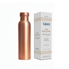 Rajlakhi Copper Water Bottle 1 Ltr Pure Ayurvedic Copper Bottle for Drinking Water | Copper Bottle 1 Ltr Leak Proof Design | Tamba Pot, Pure Tambe Ka Metal Bottles for School Kids & Women Daily Use.