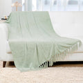 HOMADORN Luxury Chenille Throw Blanket for Sofa & Bed | Ultra Soft Plush Cozy Throw | Lightweight Warm Decorative Blanket | Washable Luxury Throw for Living Room, Bedroom (Solid Textured) Kafalo