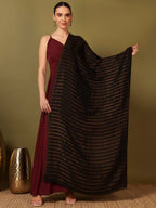 Pashmoda Women Golden Mirage Reversible Zari Moonlight Fine Wool Stole (Size : 28x80in, 71X203cm) ZSST05