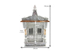 GoldGiftIdeas Pooja Mandir for Home Temple, Pooja Mandir Wall Hanging, Handcrafted Wooden Temple with Aluminium and Copper Plating, Temple for Home (12 x 6 x 23 Inch)