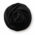 Leaf & FEATHER™ Chiffon Georgette Hijab Scarf for Women | 170 x 70 cm | Lightweight & Breathable Shawl | Daily Wear & Occasion (Black)
