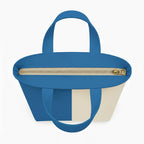 Lify Canvas Mini Tote Bag for Women | Small Handbag Purse with Zipper & Inner Pocket | Lightweight Cotton Canvas Craft Bag for Daily Use, Travel, Shopping & Gifting (1 Piece) (Blue (Firozy))