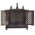 Jodhpur Handicrafts Mango and MDF Wood Home Temple Showpiece, 20x12x24 Inch, Walnut