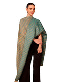 Pashmoda Women Golden Mirage Reversible Zari Moonlight Fine Wool Stole (Size : 28x80in, 71X203cm) ZSST05