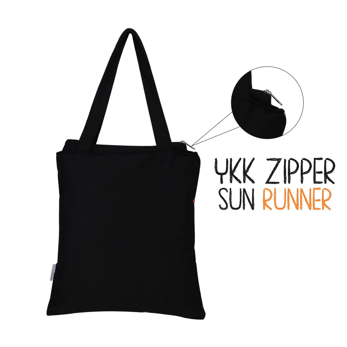 MY FAV Cotton Printed Canvas Tote Bag, for Travel,Yoga, Gym, Sports | Designer Shopping Bag | Compact, Lightweight and Eco-friendly - Capacity15kgs (6 Month Warrenty)
