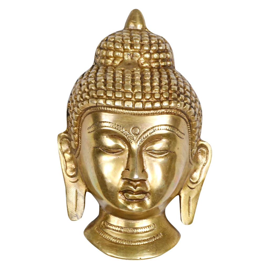 ARTVARKO Brass Buddha Wall Hanging, Decorative Showpiece for Home Décor Gift 5 Inch