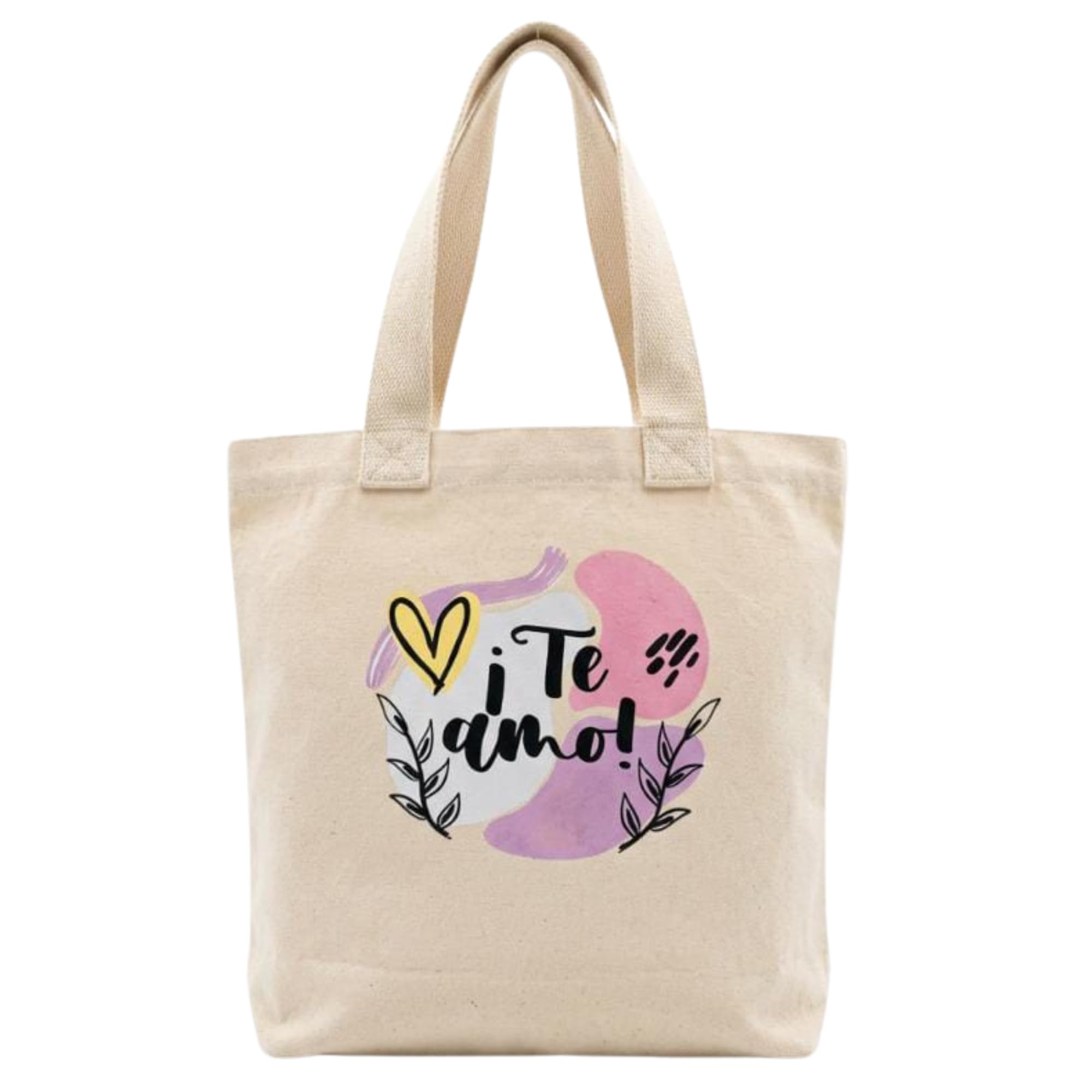 RAL Heavy Duty 400 GSM Cotton Canvas Tote Bag for Women | Printed Shoulder Bag for Office, College & Grocery | Reusable Eco-Friendly Shopping Tote (38 x 9 x 32 cm) (C'est La Vie Print)