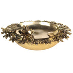 Artvarko Brass Ethnic Carved Bird Butterfly Traditional Urli Bowl Tea Light Candles Showpiece for Floating Flowers 8 Inch